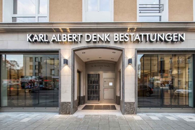 karl albert denk bestattungen standort münchen eingangssituation